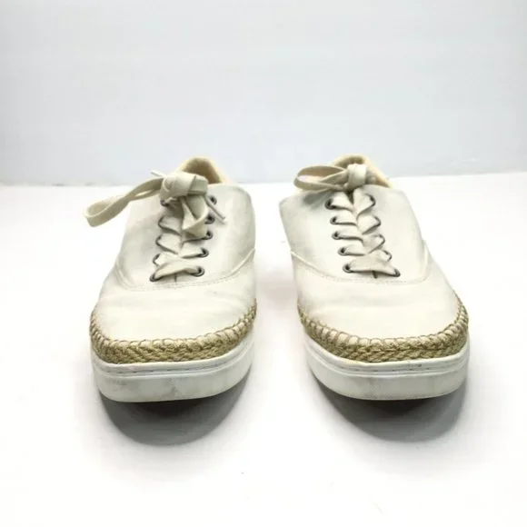 UGG Eyan ll Canvas Sneaker Women Size 9 White Cream Lace Up - Picture 5 of 8